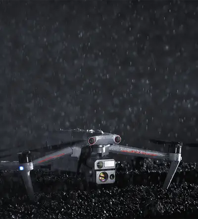 Autel EVO Max 4T operating in heavy rain